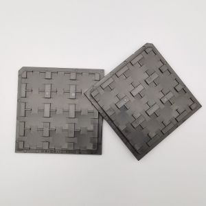 Black Plastic Waffle Pack Tray ESD 12PCS High Temperature Tray