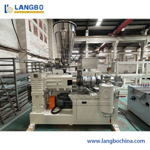 PVC Profile Extrusion Line with 55/110 Conical Twin Screw Extruder for 1180mm