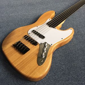New style high quality custom 5 string bass guitar,Ebony Fingerboard,Elm guitar