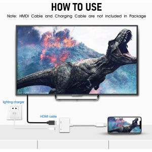 5V Lightning To HDMI Converter Adapter 1080P Digital AV Adapter TPE