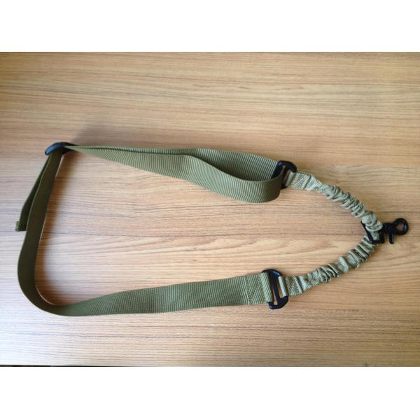 Quality Small MOQ Adjustable Nylon green single point sling tactical slings hunting army green one point sling of rifle wholesale