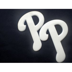 Shinny And White 3D Raised TPU Heat Transfer Patches Customized Design