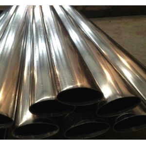 Cheap Black / Silver White Cold Drawn Shaped Pipe , Hollow Section Elliptical Steel Pipe for sale