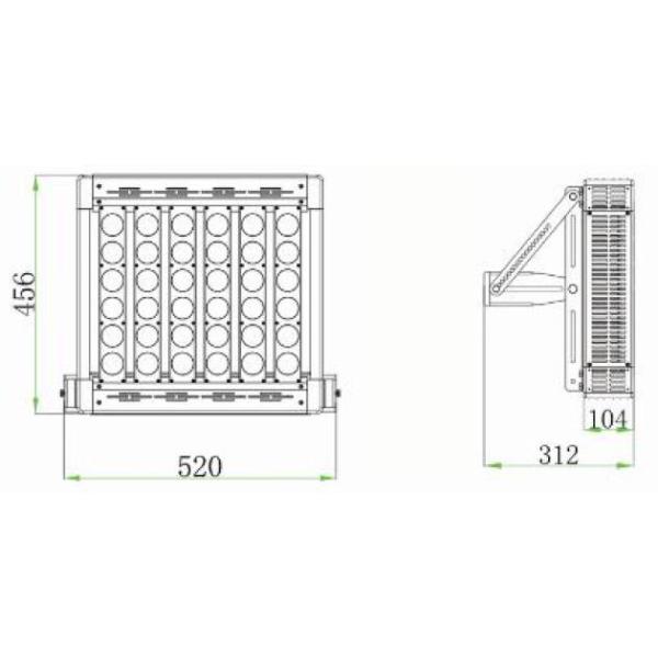 90 - 305Vac External Led Flood Lights High Efficiency Industrial Led Flood Lights