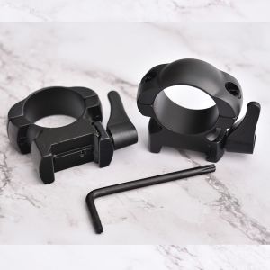 1 inch Medium Steel Quick Release Sight Rings Scope Mounts Black Coated Durable