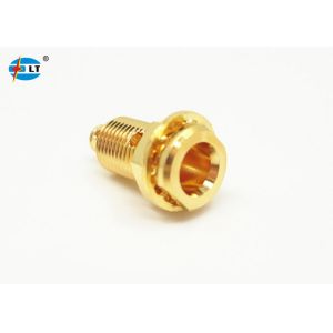 Cheap Gold Plated MCX RF Connector Female Socket Bulkhead Panel Mount Coaxial Connector for sale