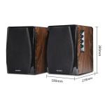 6 Ohms Wireless Active Bookshelf Speaker Stereo 100W Power Output