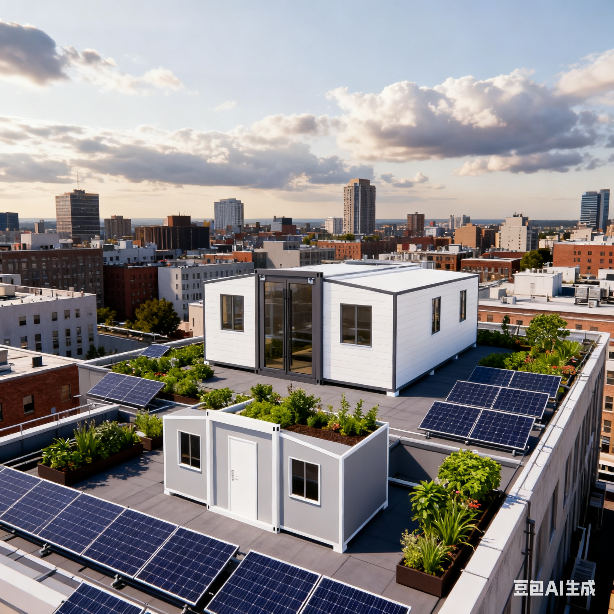 Cheap Small Twin Wing Prefab Folding House with 56 Square Meters Floor Space L9000*W6220*H2480mm and More Than 30 Years Lifespan for sale