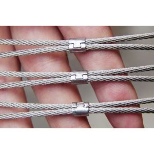 Semi Transparent Rope Net Fence Lightweight 316 Stainless Steel Mesh