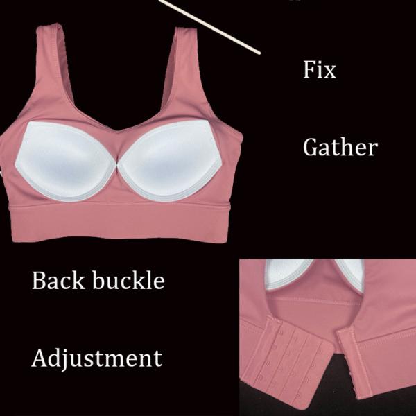 Nylon Plus Size Strappy Back Bra Breathable Oversize Crop Top Training Bra
