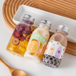 Leak Proof Square Round Plastic Juice Bottles With Lids