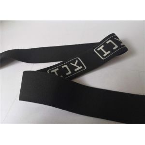5.5 Cm Polyester Jacquard Webbing Black Bottom White Words Luggage Use