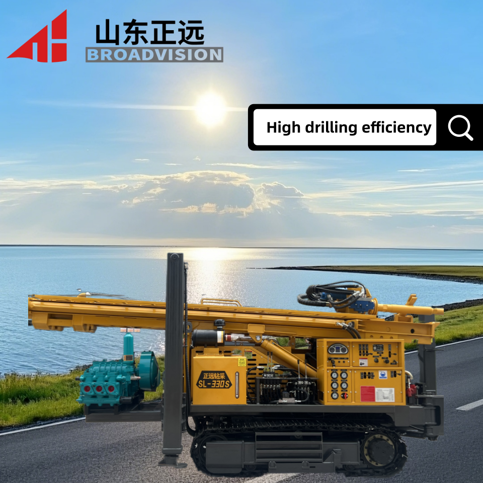 China The SL330S crawler-type water well drilling rig has stable performance and is flexible in movement. on sale