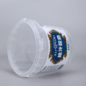 Custom Logo IML Plastic Cheese Ice Cream Packaging Box with ISO9001SGS