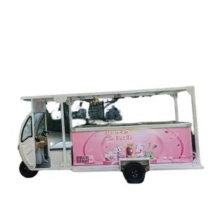 Electric Cargo Tricycle 60V 1000W Power Open/Closed Body Types 400kg Ice Cream