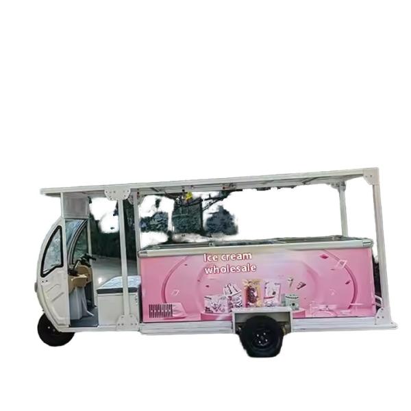 Electric Cargo Tricycle 60V 1000W Power Open/Closed Body Types 400kg Ice Cream
