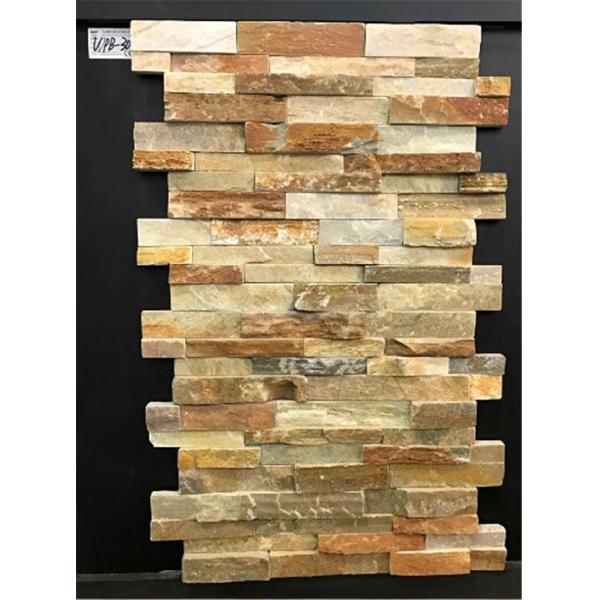 Slate Culture Stone Yellow Cultured Slate Rock Facing Wall Cladding