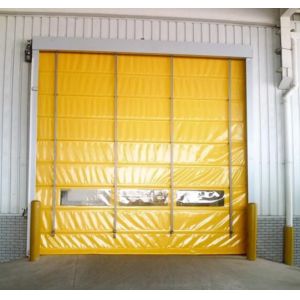 Security High Speed PVC Fabric Roll Up Doors with Infrared Sensor Automatic