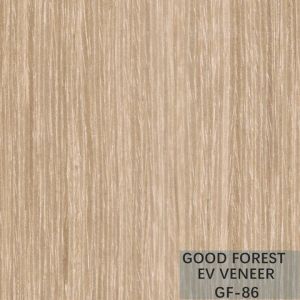 Apricot Silver Wood Veneer Wallpaper Engineered Vertical Grain