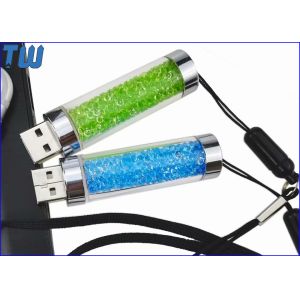 Colorful Small Crystal Cylinder 128GB Pen Drive USB Memory Stick Free Lanyard
