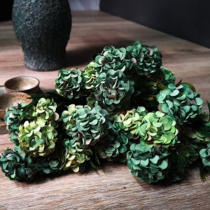 Fabric Artificial Hydrangea Rose Dining Room Desktop TV Cabinet Flower