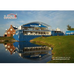 Solid Wall Double Decker Tents Clear Span Structures UV Resistant