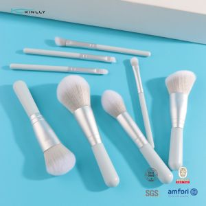 8pcs Mini Size Makeup Brushes Small MQO Short Handle Kit With Soft Synthetic