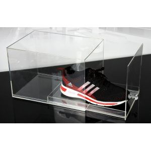 Fashion Plexiglass Display Shoe Drawer Case / Plastic Acrylic Shoe Box Storage