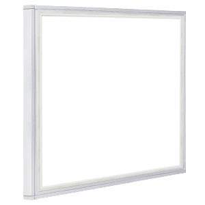 PMMA Diffuser Emergency LED Panel Light with No Flicker, White and Silver for