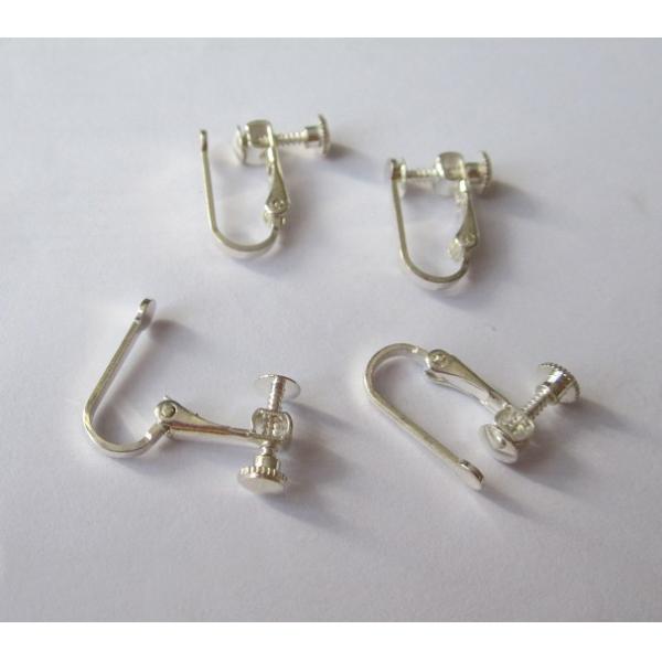 Quality 14mm Clip On Leverback with 4mm Half Round Silver Earwires, Ear Wires Earring Clips wholesale
