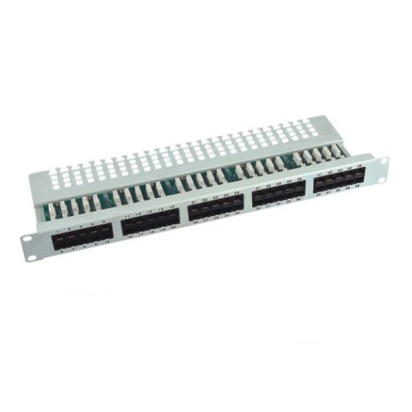 Quality 25 / 50 Port Voice Patch Panel 6P4C 110 IDC / Krone IDC With CAT 3 Modules wholesale