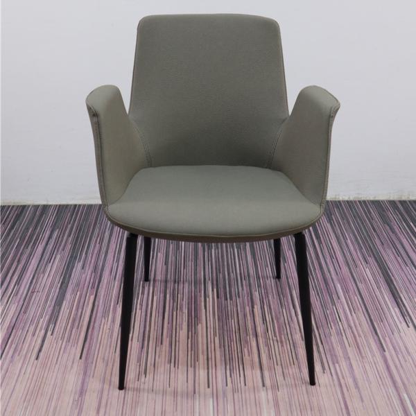Quality PU Arm Modern Leisure 10.6KG Metal Frame Dining Chairs wholesale
