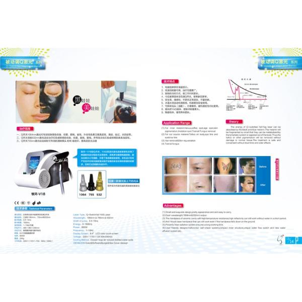 No Bleeding Microblading Picosecond Yag Laser Machine , 1064nm Q Tattoo Machines