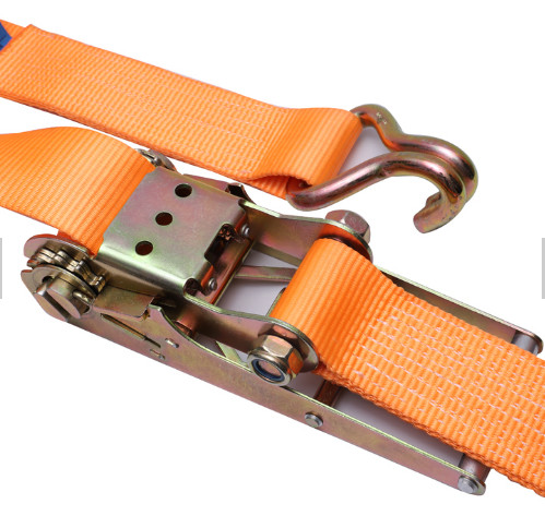 Quality Load Securing Ratchet Load Straps , Tire Tie Down Strap 5000/ 10000 daN  75mm wholesale