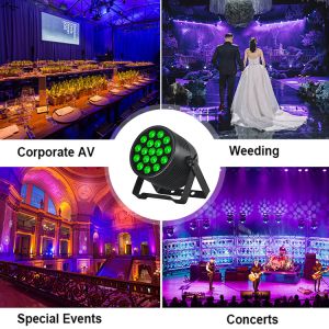 18x20 Waterproof DMX Led Par Can RGBWA UV for Outdoor Theater Wedding Concert