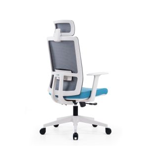 Height Adjustable White Mesh Ergonomic Manager Computer Executive Chair from