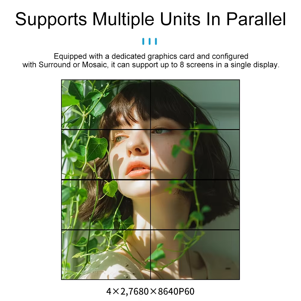 8K60 Multi-Screen Expander Video Wall Controller with HDMI 2.1 Input DP 1.4