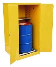 China Steel Hazardous Chemical Drum Corrosive Storage Cabinet 3-point self-latching For Flammable Liquids on sale