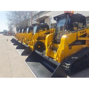 AC Optional 60HP 75HP 100HP Mini Skidsteer Loader With Track EPA Approved Front