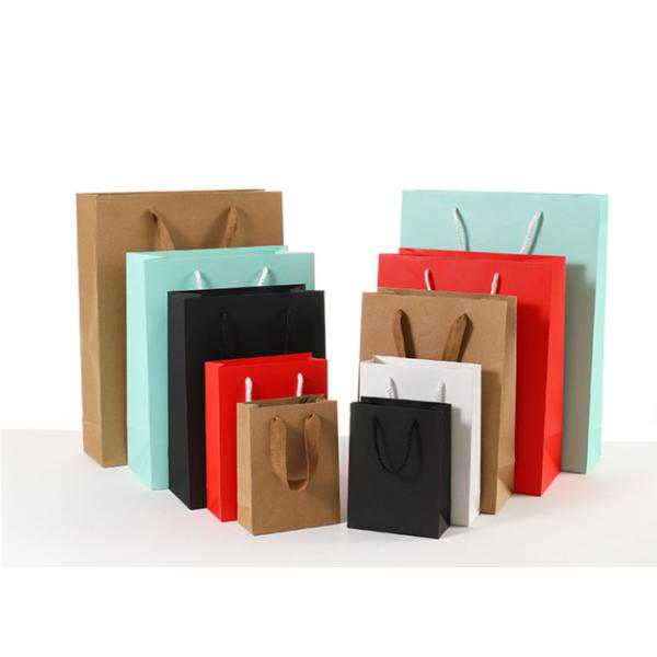 Quality Durable Coloured Paper Carrier Bags Matt / Glossy Lamination Surface Handling wholesale