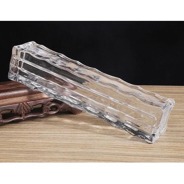 8x8 Inch Insulated Crystal Glass Block Fused Hot Melting 30 X 30 Soild Wave