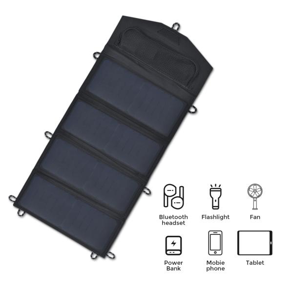 Lightweight 740g Portable Solar Panel Charger 21W 28W ETFE Folding Foldable