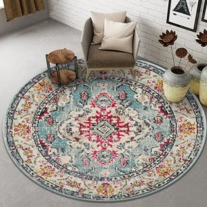Persia Style Living Room Floor Carpet Circular Carpet Rugs Nonslip