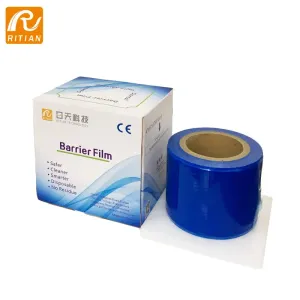 Cheap Blue Protective Barrier For Dental Procedures 4*6 Inch 1200sheet Per Roll Adhesion Acrylic for sale