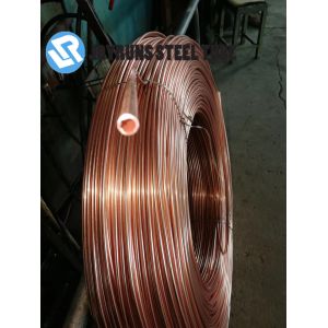 ASTM A254 Thin Copper Pipe , DC04 6*0.65mm Both Side Bundy Copper Coated Pipe