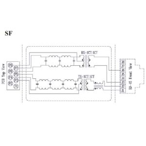 ARJ11A-MASF-LT2 Switch Modem 10 Base-T RJ45 Modular Jack with Magnetic