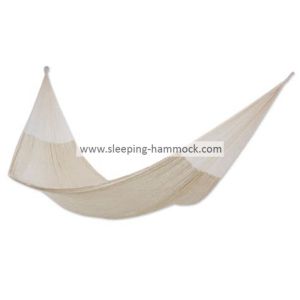 Soft White Outdoor Double Person Handmade Mayan Hammocks Fade Resistant