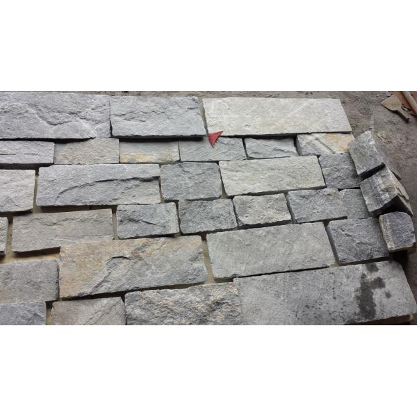 Blue Quartzite Wall Tiles Natural Stone Cladding Quartzite Retaining Wall with L