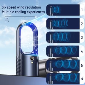 HEBRONFAN Bladeless Mini Fan Handheld Air Cooler USB With Three Color For