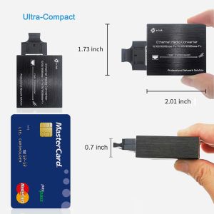 Micro Type 10/100/1000Base-Tx To 100/1000Base-Fx Ethernet Media Converter Demi